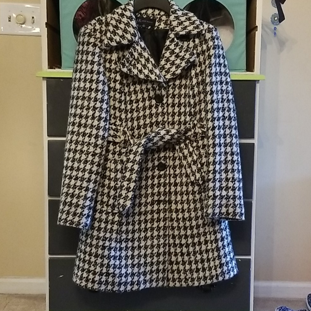 Anne Klein houndstooth winter coat